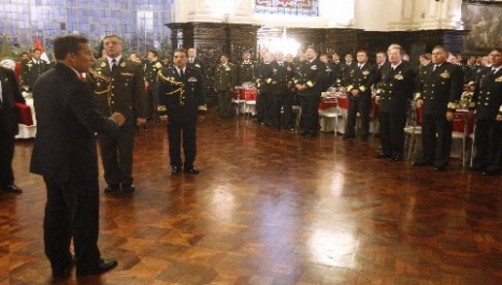 Policía Nacional y FF.AA. expresan lealtad al presidente Humala