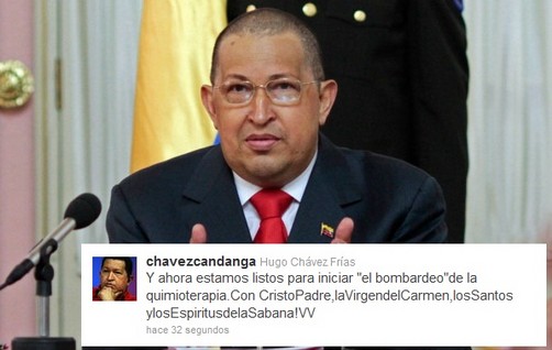 Hugo Chávez: 'Listo para 'el bombardeo' de quimioterapia'