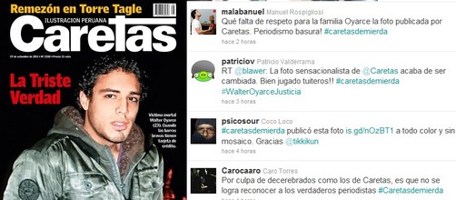 Foto de Walter Oyarce en Caretas genera polémica y rechazo en las redes sociales