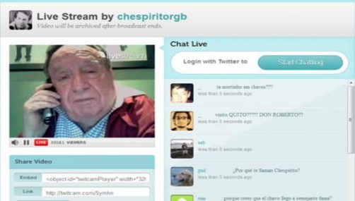 Chespirito arrasa con su twitcam