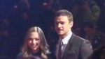 Justin Timberlake y Amanda Seyfried en la premier de 'In Time'