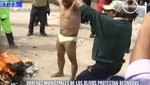 Obrero protesta desnudo exigiendo un aumento de sueldo