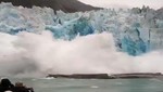 Video: Turistas graban caída de la pared de un glaciar