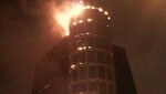 San Isidro: se incendia panel publicitario en Torre Wiesse