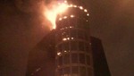 San Isidro: se incendia panel publicitario en Torre Wiesse