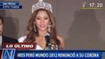 [VIDEO] Melissa Paredes cedió su corona a nueva Miss Perú Mundo