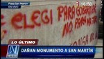 Cinco personas fueron detenidas tras la manifestación en la plaza San Martín