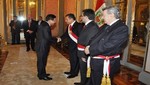 [VIDEO] Ollanta Humala recibió saludo del cuerpo diplomático