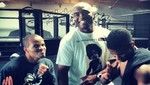 Anderson Silva entrena artes marciales mixtas con Usher