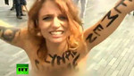 [VIDEO] Juegos Olímpicos: Activistas feministas hacen topless en Londres 2012