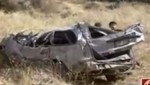 (VIDEO) Dos muertos y seis heridos dejó volcadura de auto en Huancayo