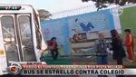 [VIDEO] San Miguel: Bus se estrella contra pared de un colegio