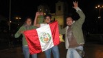 En Huancayo varios hinchas salieron a festejar la victoria de Perú