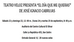 Teatro Veloz presenta 'El día que me quieras' de José Ignacio Cabrujas