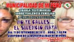 Lady Guillén realiza charla 'No te calles... el silencio mata' en Mi Perú