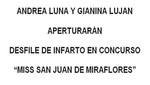 Andrea Luna y Gianina Luján aperturarán desfile de infarto en concurso 'Miss San Juan de Miraflores'