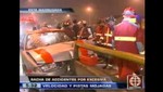 Lloviznas producen racha de accidentes en Lima [VIDEO]
