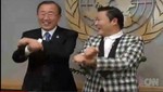 PSY le  enseñó al secretario de la ONU Ban Ki-moon cómo bailar el 'Gangnam Style'[VIDEO]