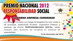 Invitación especial, se otorgaran premio responsabilidad Social 2012. Lunes 10/12 a la 6:00pm