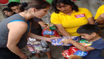Maju Mantilla realiza chocolatada en San Juan de Miraflores