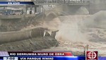 Vía Parque Rímac: muro de contención es derribado por aumento de caudal del río [VIDEO]