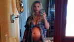 Jessica Simpson muesta en Twitter su avanzado embarazo