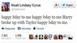 Hermana de Miley Cyrus feliz que Harry Styles terminara con Taylor Swift