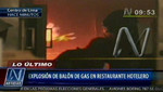 Centro de Lima: explosión de balón de gas en restaurante deja 3 heridos [VIDEO]