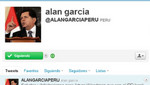 Ex presidente Alan García ya tiene Twitter