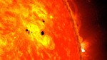 El Observatorio Dinámica Solar de la Nasa registró  dos manchas en el sol