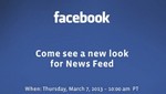 Facebook revelará sus nuevos feeds el 7 de marzo