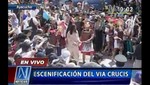 Semana Santa: miles de personas presencian vía crucis en Ayacucho [VIDEO]