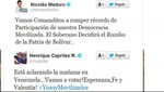 Elecciones en Venezuela: Nicolas Maduro y Henrique Capriles convocan a votantes por Twitter