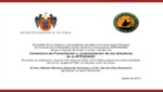 Invitación a la Ceremonia de Presentación y Juramentación de directivos de la Asociación Peruana de Amistad con la República Árabe Saharaui Democrática (APEARASD)