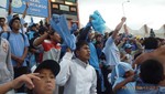 Cusqueños festejan en las calles el triunfo del Real Garcilaso en el Centenario de Montevideo ante el Nacional