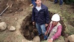 Descubren antiguo canal de piedra en Plaza de Armas de Huamachuco