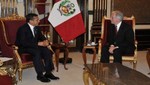 Presidente Ollanta Humala recibió en audiencia a ex mandatario uruguayo Tabaré Vásquez