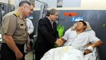 Ministro del interior visitó a suboficial herido tras enfrentarse a asaltantes de cambistas en Polvos Azules