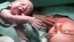 Bebé recién nacido no quiere separarse de su madre [VIDEO]