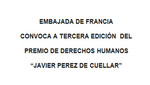 Embajada de Francia en Perú convoca a tercera edición del Premio de Derechos Humanos 'Javier Pérez de Cuéllar'