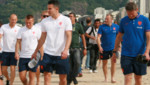 La selección de Holanda ya se encuentra en Brasil y entrena en la playa de Ipanema