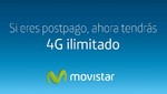 Movistar ofrece 4G ilimitado para todos sus clientes móviles postpago