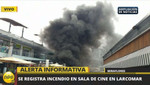 Alerta en Miraflores por incendio en un cine en Larcomar (VIDEO)