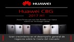 Huawei Consumer Business Group creció 36.2% entre el Segundo Trimestre de 2016 y el Segundo Trimestre de 2017