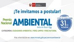 El Ministerio del Ambiente convoca al Premio Nacional Ambiental Antonio Brack Egg edición 2017