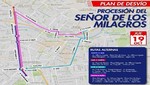 MML informa las rutas alternas este jueves 19 por recorrido del Señor de los Milagros