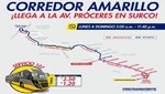 Corredor Amarillo amplía su recorrido hasta la avenida Próceres en Santiago de Surco