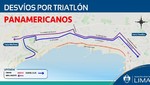 Plan de desvío en la Costa Verde por triatlón Juegos Panamericanos Lima 2019