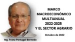 Marco Macroeconómico Multianual 2022-2025 y el sector agrario
