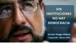 Sin instituciones no hay democracia